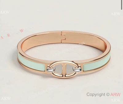 2023 New Copy Hermes Mini Clic Chaine d'Ancre Medium bracelet Ivory Enamel